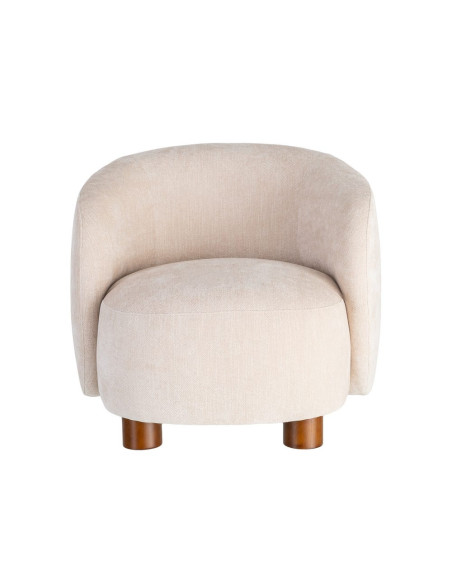 Fauteuil lounge crème en tissu 73x82x70 cm Tavelado Ixia - 9