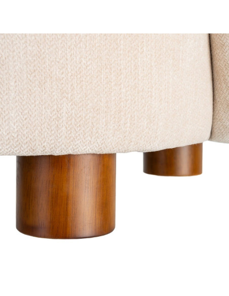Fauteuil lounge crème en tissu 73x82x70 cm Tavelado Ixia - 11