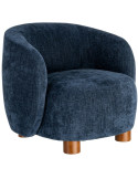 Fauteuil lounge bleu nuit en tissu 73x82x70 cm Tavelado