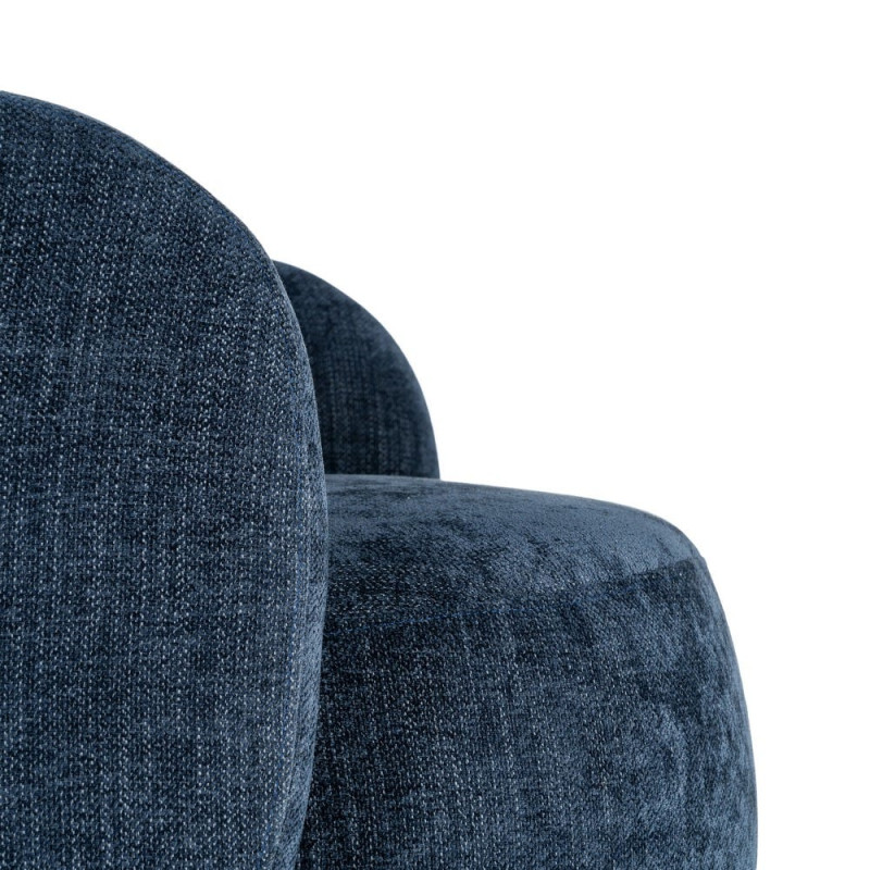 Fauteuil lounge bleu nuit en tissu 73x82x70 cm Tavelado Ixia - 3