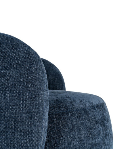 Fauteuil lounge bleu nuit en tissu 73x82x70 cm Tavelado Ixia - 3