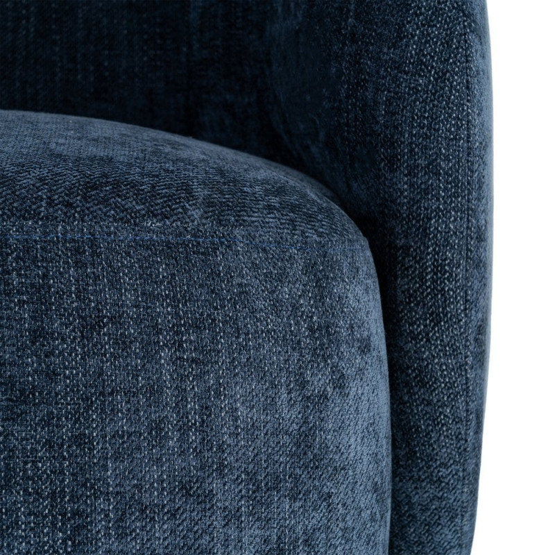 Fauteuil lounge bleu nuit en tissu 73x82x70 cm Tavelado Ixia - 4