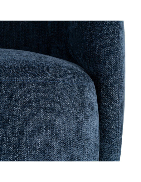 Fauteuil lounge bleu nuit en tissu 73x82x70 cm Tavelado Ixia - 4