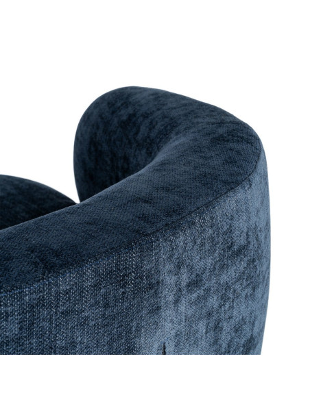 Fauteuil lounge bleu nuit en tissu 73x82x70 cm Tavelado Ixia - 5