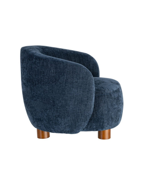 Fauteuil lounge bleu nuit en tissu 73x82x70 cm Tavelado Ixia - 6