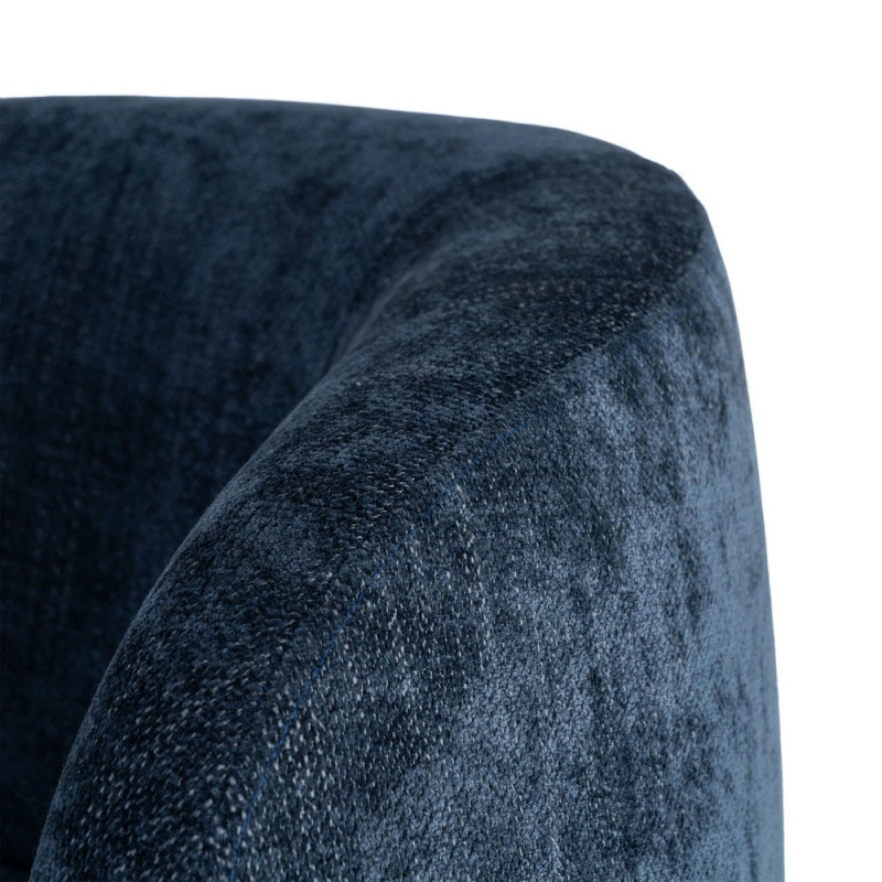 Fauteuil lounge bleu nuit en tissu 73x82x70 cm Tavelado Ixia - 7
