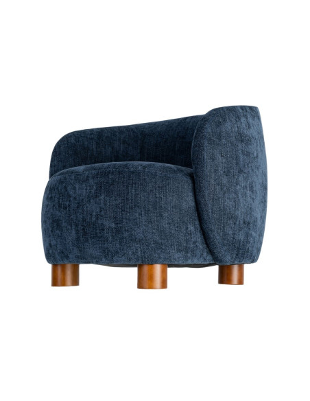 Fauteuil lounge bleu nuit en tissu 73x82x70 cm Tavelado Ixia - 8