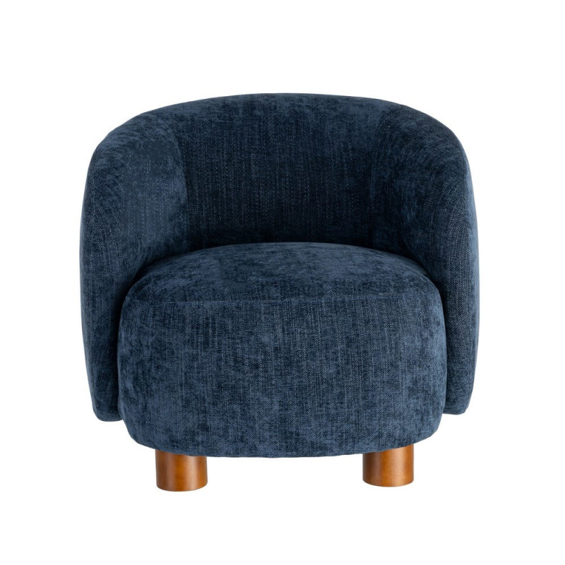 Fauteuil lounge bleu nuit en tissu 73x82x70 cm Tavelado Ixia - 9