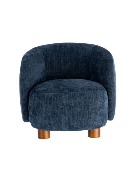 Fauteuil lounge bleu nuit en tissu 73x82x70 cm Tavelado Ixia - 9