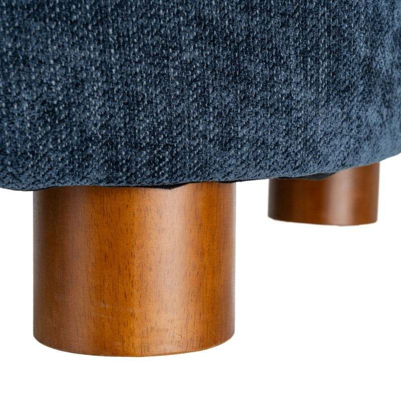 Fauteuil lounge bleu nuit en tissu 73x82x70 cm Tavelado Ixia - 11