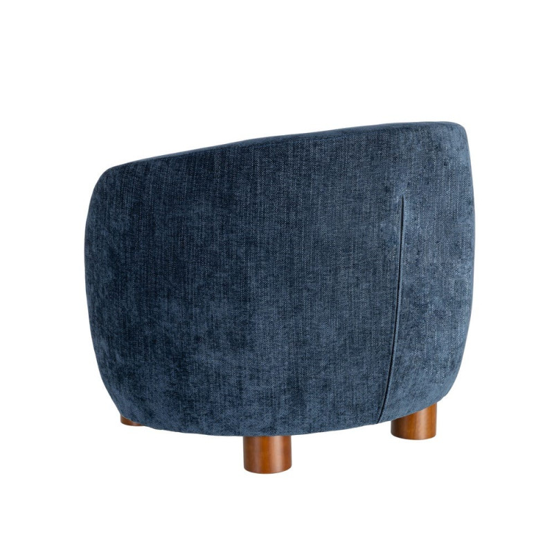 Fauteuil lounge bleu nuit en tissu 73x82x70 cm Tavelado Ixia - 12