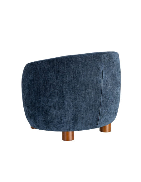 Fauteuil lounge bleu nuit en tissu 73x82x70 cm Tavelado Ixia - 12