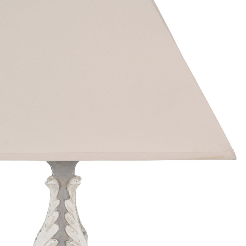 Grande lampe à poser gris perle en résine 44x44x100 cm Virenina Ixia - 3