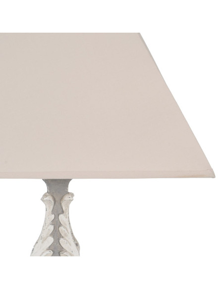 Grande lampe à poser gris perle en résine 44x44x100 cm Virenina Ixia - 3