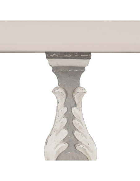 Grande lampe à poser gris perle en résine 44x44x100 cm Virenina Ixia - 4