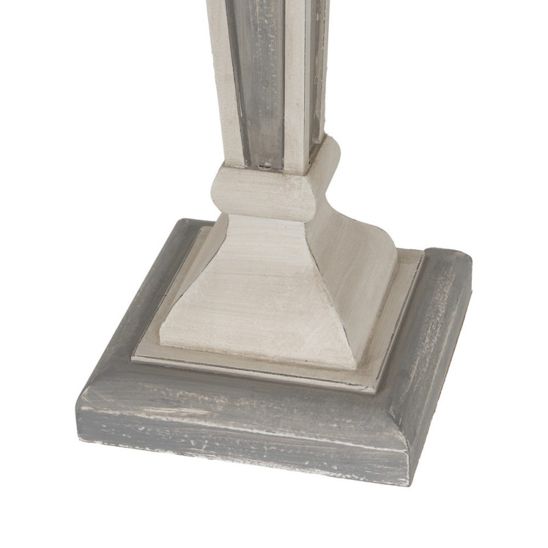 Grande lampe à poser gris perle en résine 44x44x100 cm Virenina Ixia - 7