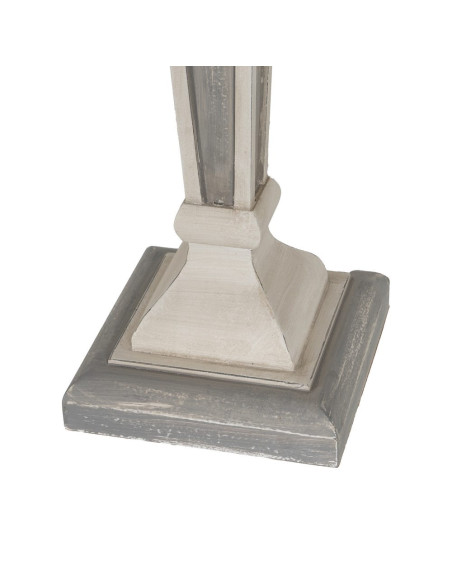 Grande lampe à poser gris perle en résine 44x44x100 cm Virenina Ixia - 7