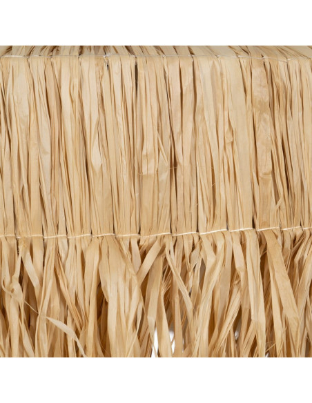 Grande suspension beige en fibres naturelles à franges 80x80x45 cm Isenesa Ixia - 5