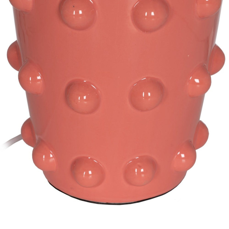Lampe à poser céramique rose corail 35,5x35,5x60,5 cm Mavelora Ixia - 5