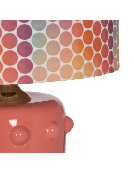 Lampe à poser céramique rose corail 35,5x35,5x60,5 cm Mavelora Ixia - 6