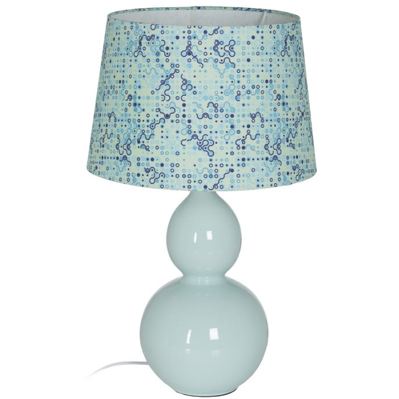 Lampe à poser céramique vert d’eau 38x38x63,5 cm Delarora Ixia - 1