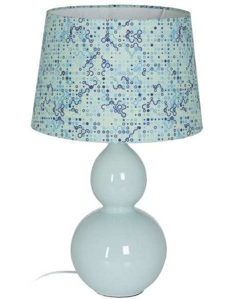 Lampe à poser céramique vert d’eau 38x38x63,5 cm Delarora Ixia - 1