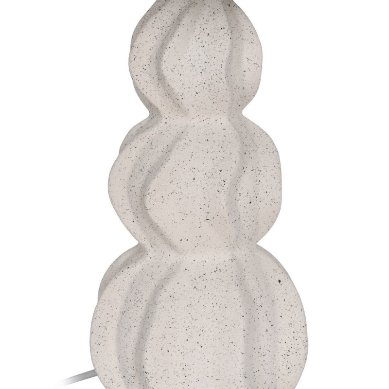 Lampe à poser céramique blanche abat-jour graphique 36,5x36,5x60 cm Arelaya Ixia - 4