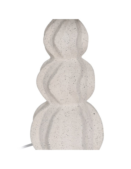 Lampe à poser céramique blanche abat-jour graphique 36,5x36,5x60 cm Arelaya Ixia - 4