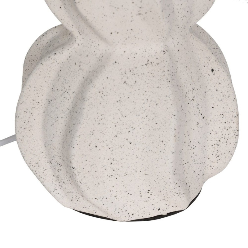 Lampe à poser céramique blanche abat-jour graphique 36,5x36,5x60 cm Arelaya Ixia - 5