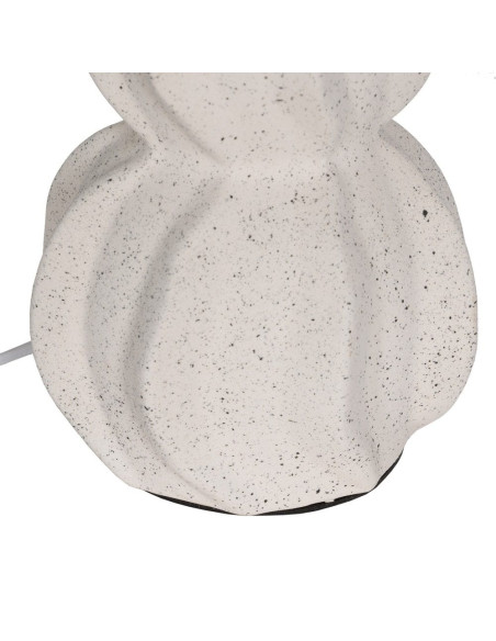 Lampe à poser céramique blanche abat-jour graphique 36,5x36,5x60 cm Arelaya Ixia - 5