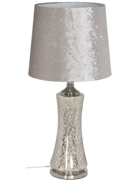 Lampe à poser verre argenté 38x38x80 cm Tarenaya Ixia - 1