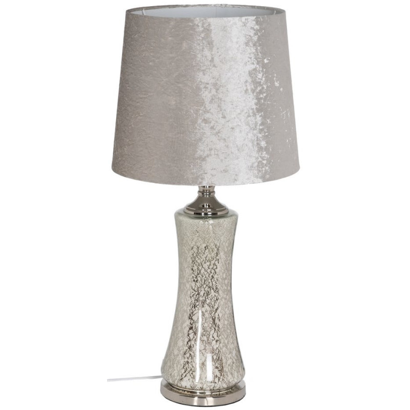 Lampe à poser verre argenté 38x38x80 cm Tarenaya Ixia - 1