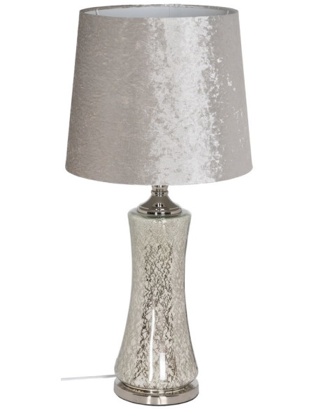 Lampe à poser verre argenté 38x38x80 cm Tarenaya Ixia - 1