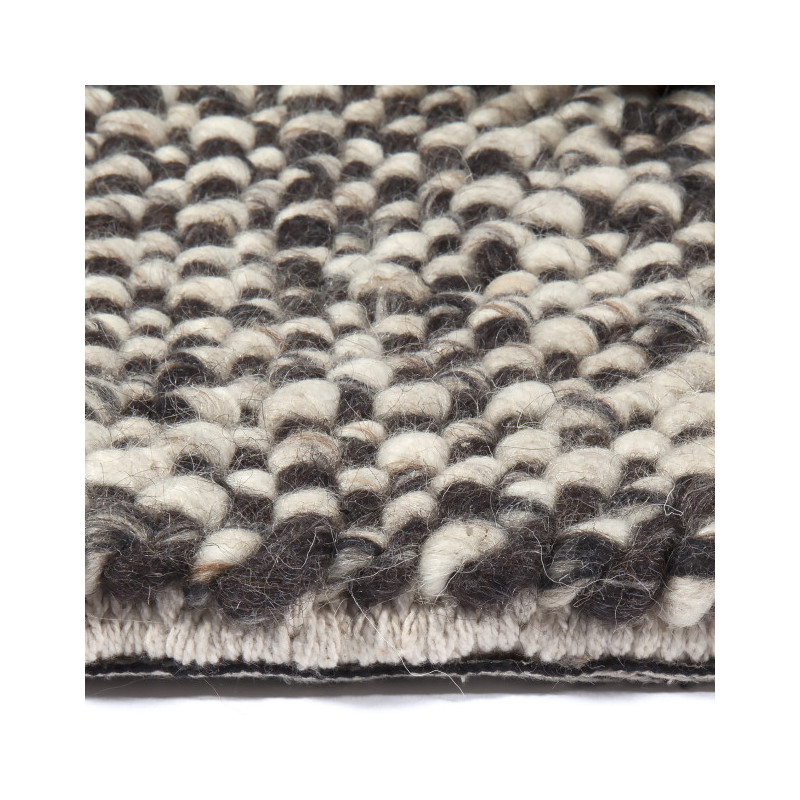 Grand tapis en laine chocolat et ivoire 295x195 cm Lisbon  - 3