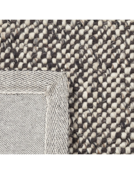 Grand tapis en laine chocolat et ivoire 295x195 cm Lisbon  - 4