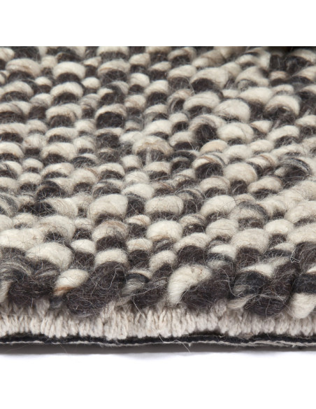 Tapis en laine chocolat et ivoire 235x165 cm Lisbon  - 3