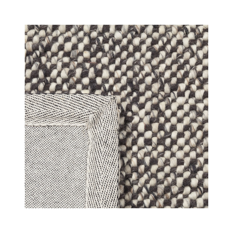 Tapis en laine chocolat et ivoire 235x165 cm Lisbon  - 4