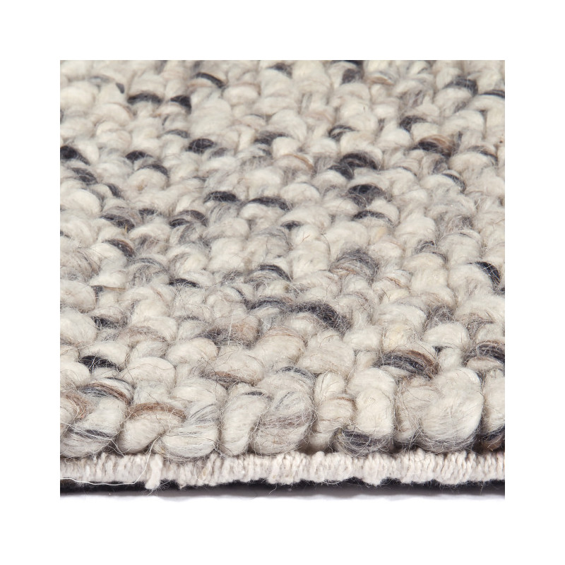 Tapis en laine gris clair et ivoire 235x165 cm Lisbon  - 3