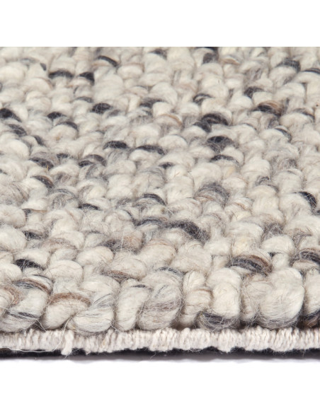 Tapis en laine gris clair et ivoire 235x165 cm Lisbon  - 3