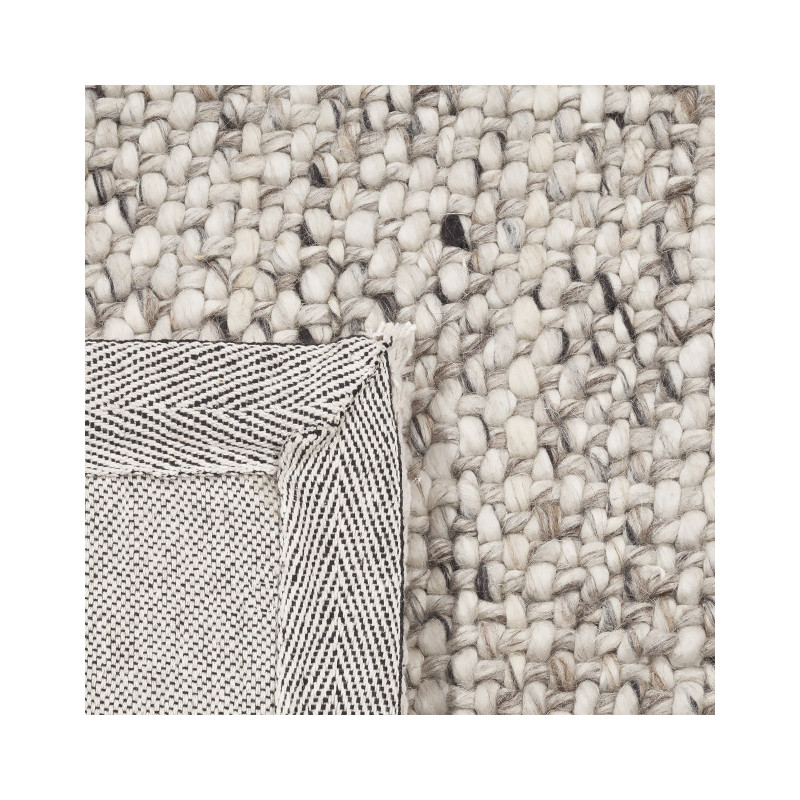 Tapis en laine gris clair et ivoire 235x165 cm Lisbon  - 4