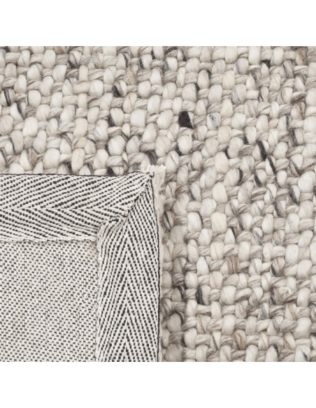 Tapis en laine gris clair et ivoire 235x165 cm Lisbon  - 4