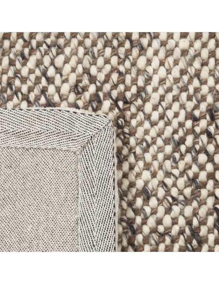 Grand tapis en laine taupe et ivoire 295x195 cm Lisbon  - 4