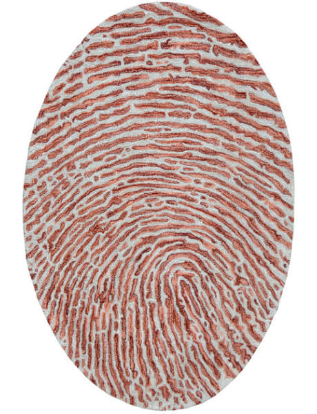 Tapis ovale terracotta en mélange de laine 240x160 cm Thumbs Up  - 1