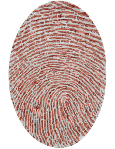 Tapis ovale terracotta en mélange de laine 240x160 cm Thumbs Up  - 1