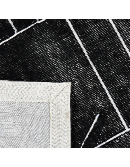Grand tapis en laine noir motif géométrique 290x190 cm Matrix  - 4
