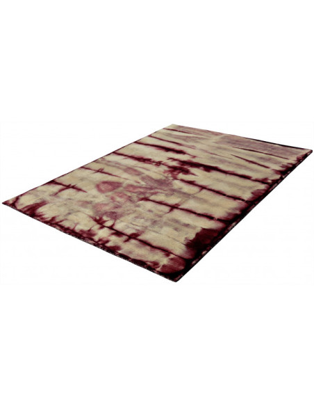 Tapis en laine bordeaux et beige 230x160 cm Tie-Dye  - 2