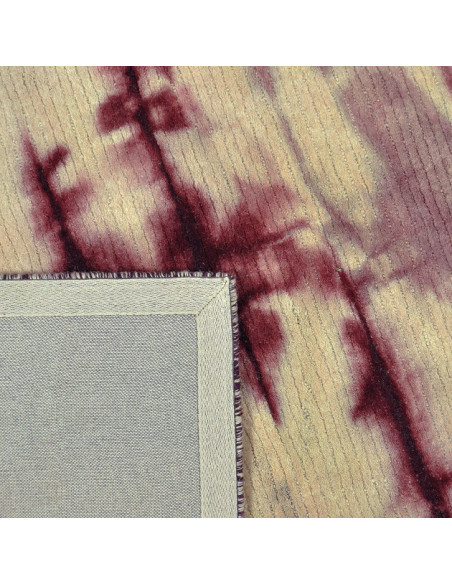 Tapis en laine bordeaux et beige 230x160 cm Tie-Dye  - 4