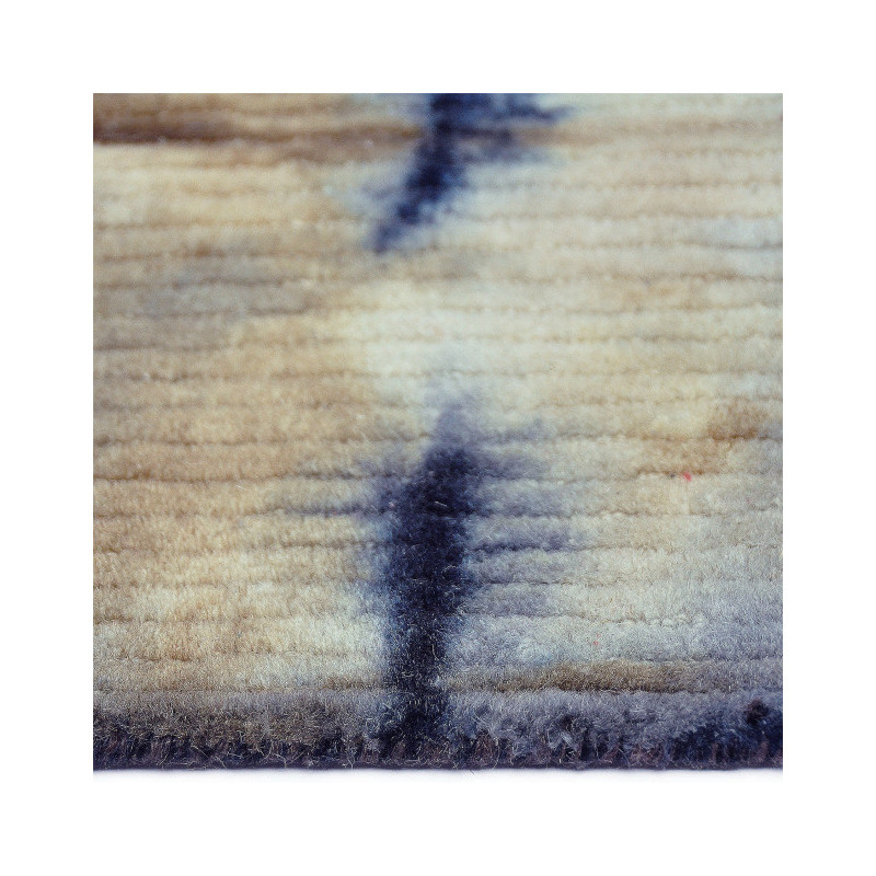 Tapis en laine bleu et ocre 230x160 cm Tie-Dye  - 3