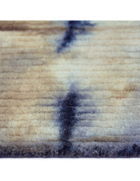 Tapis en laine bleu et ocre 230x160 cm Tie-Dye  - 3