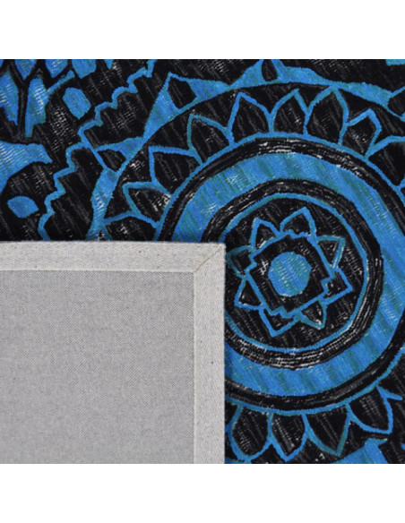 Grand tapis en laine bleu et noir 300x200 cm Sunflower  - 4